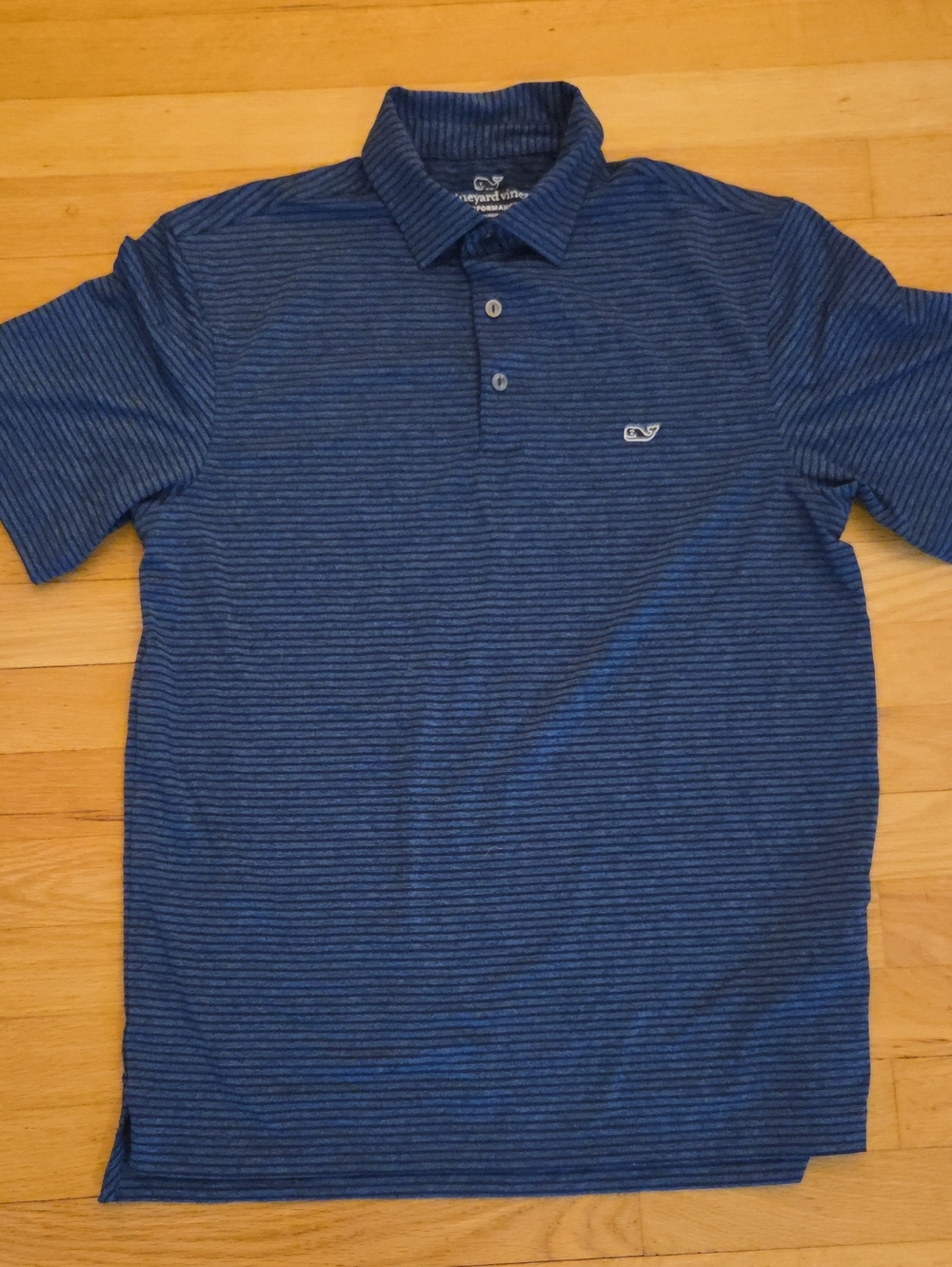 Vineyard Vines Men's Small Bradley Stripe Sankaty Performance Polo Shirt Blue